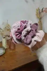 CHOUCHOU VELOURS PARME ROSE VIOLET