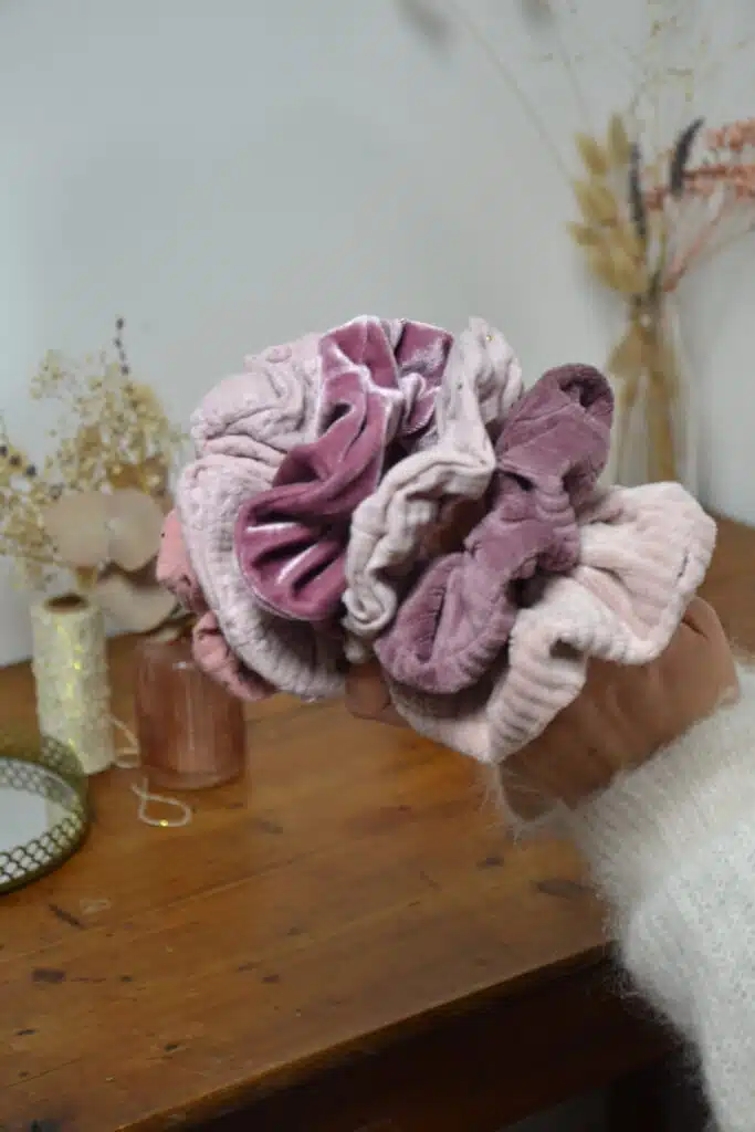 CHOUCHOU VELOURS PARME ROSE VIOLET