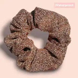 Chouchou “Sirène” – Waterproof – Bronze clair pailleté