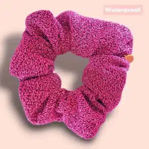 Chouchou “Sirène” – Waterproof – Rose pailleté