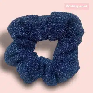 Chouchou “Sirène” – Waterproof – Bleu marine pailleté