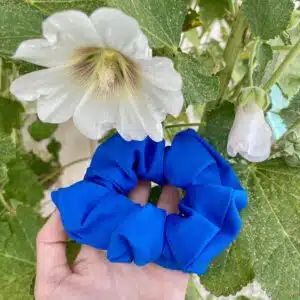 Chouchou “Sirène” – Waterproof – Bleu roi