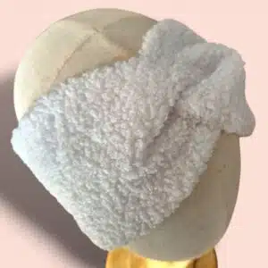 Bandeau “Teddy” – Blanc neige