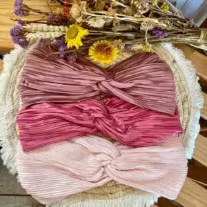 Bandeau Turban “Rosie” – Vieux Rose